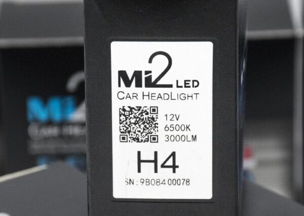 Mi2-H4 Hi-Low Led Лампи Головного Світла / 12V / 6000K / 3000Lm / 2Шт