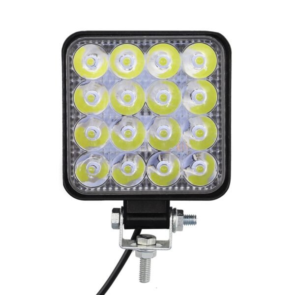 Стробоскоп, Фсо, Вспишки + Led Фара, Квадратна, 16 Діодів/48W, 1Шт