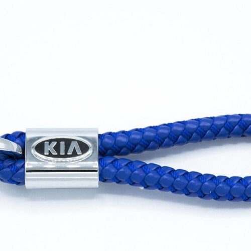 Брелок KIA плетений + карабін / синій