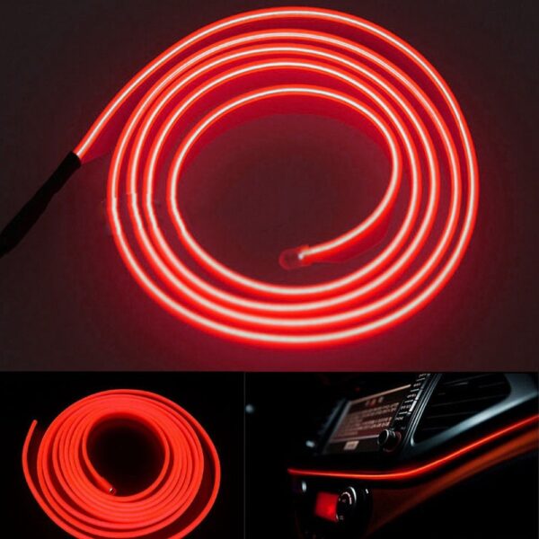 Холодний Неон &Quot;Car El Smart Wire&Quot; 3М Red / Кант + Інвертор