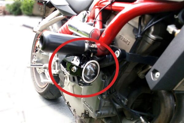 Фари Для Мотоцикла Прожектори U5 Led З Червоним Ангельським Оком Дхо 12-60В К-Кт 2 Фари+Кнопка