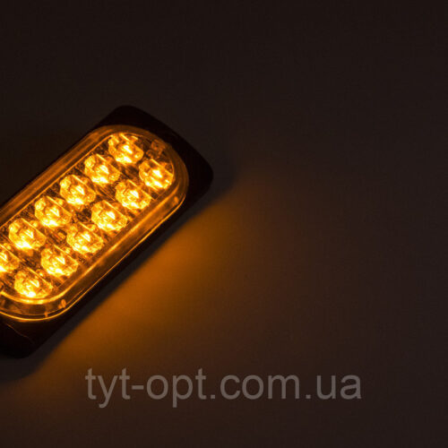 Сигнальні LED WARNING LIGHT / 12LED / 18-Режимів / Жовтий / 10v-30v