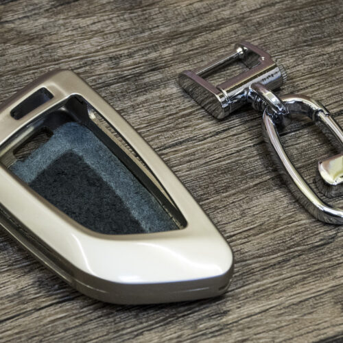 Оригінальний алюмінієвий чохол футляр для ключів BMW “STYLEBO YS0021” колір Перлинний Нікель