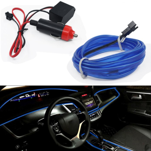 Холодний неон “Car EL SMART WIRE” 5м blue / Кант + інвертор