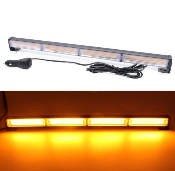 Стробоскоп Мигалка Led Балка 60См/ Cob1-4 / Оранжева 72 Вт 14 Режимів, Прикурювач - Зображення 7