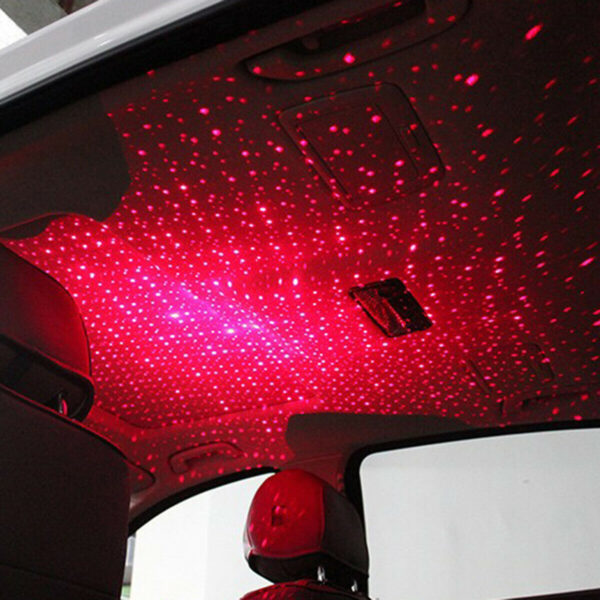 Лазерний Проектор Star Decoration Usb Lamp Підсвітка В Салон Автомобіля Червоного Кольору