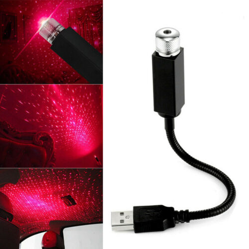 Лазерний проектор Star Decoration USB Lamp підсвітка в салон автомобіля ЧЕРВОНОГО кольору