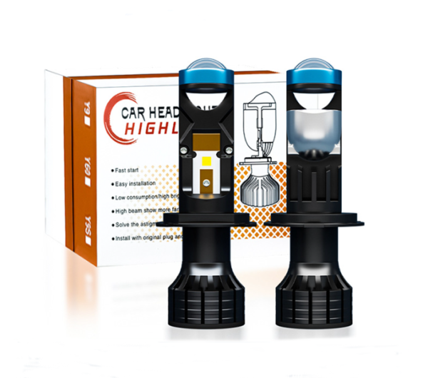 Світлодіодні Led-Лампи Bi-Led З Лінзою Y70 - H7 15000 Lm 6500 K 9-32В ( К-Кт 2Шт)