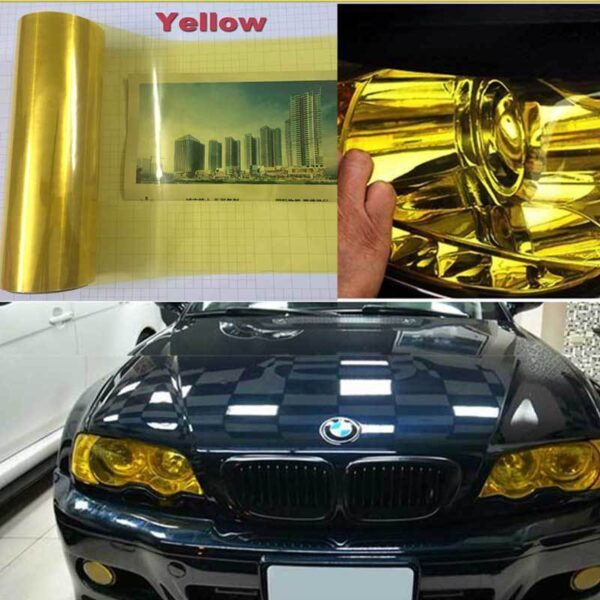 Плівка для бронювання фар 0,4 х 1м Yellow - Зображення 3