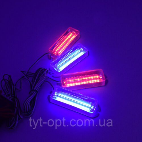 Стробоскопи LED BEST-R “MY-079-4B” (Червоно – Синій) / 4шт + ДУ