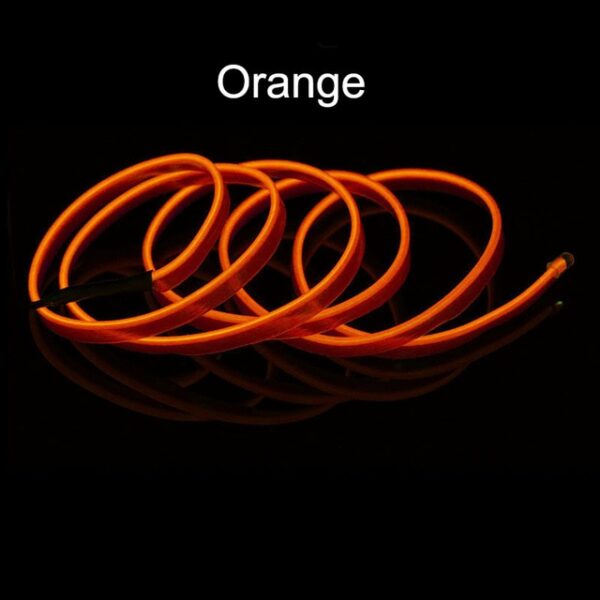 Холодний неон "Car Cold Light" 3м orange / Кант + інвертор - Зображення 3
