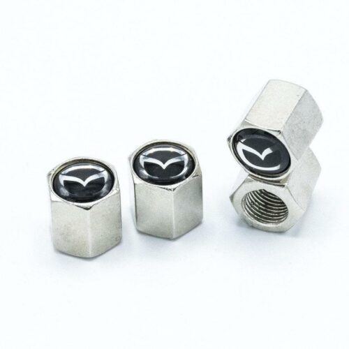 Ковпачкі на ніпель з ключиком “TIRE VALVES YX-088” / лого-Mazda (maz02-16)