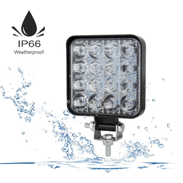 СТРОБОСКОП, ФСО, вспишки + Led фара, квадратна, 16 діодів/48W, 1шт - Зображення 13