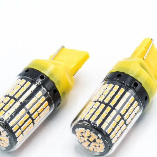LED лампа T20 (7440) 144 led колба / CAN (Помаранчева) к-кт 2шт