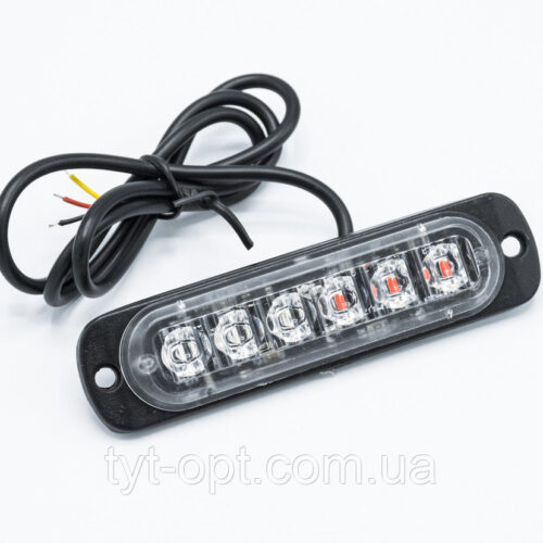 Сигнальні LED WARNING LIGHT / 6LED / 18-Режимів / Синьо-Червоний / 10v-30v