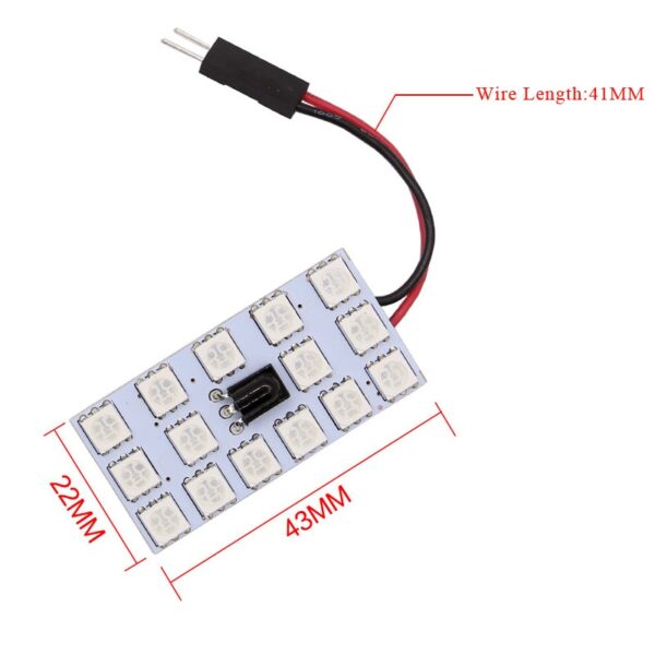 LED RGB лампа в плафон 15-5050 (2 змінних цоколя, 15LED) - Зображення 7
