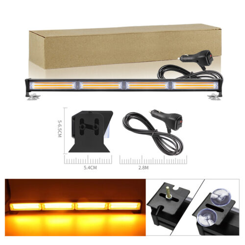 Стробоскоп LED балка мигалка 12-24В, 60СМ/ COB1-4 / ЖОВТА 72 ВТ 14 режимів, прикурювач