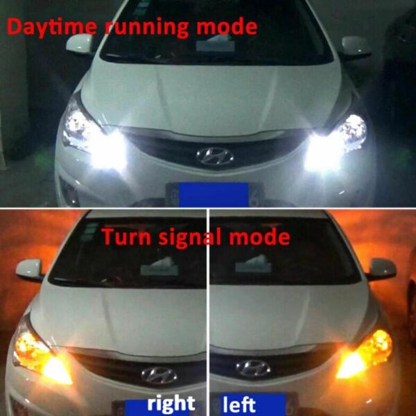 DRL & Turn Light 42SMD LED лампи в повороти з ДГЗ / P21W-1156 (BA15S) / к-кт 2шт - Зображення 5