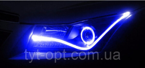 Гнучкий неон в фари "Light guide lamp" / 60см (blue) к-кт 2шт - Зображення 5