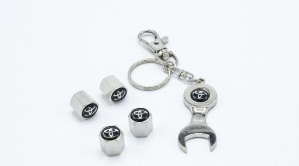 Ковпачкі на ніпель з ключиком "TIRE VALVES YX-088" / лого-Toyota (toy02-07) - Зображення 5