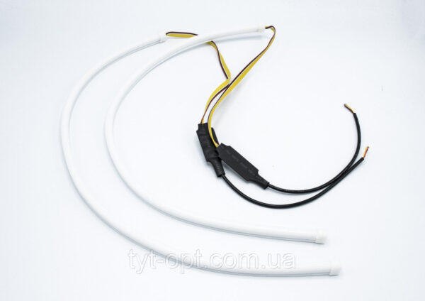 Гнучкий неон в фари "Light guide lamp" / 60см (2х кольоровий white + yellow) к-кт 2шт - Зображення 6