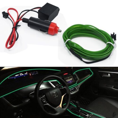 Холодний неон “Car EL SMART WIRE” 5м green / Кант + інвертор