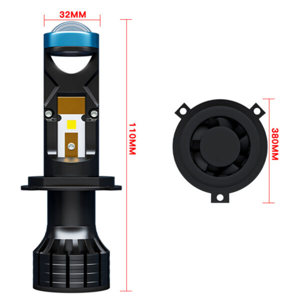 Світлодіодні LED-лампи Bi-Led з лінзою Y70 - H7 15000 LM 6500 K 9-32В ( к-кт 2шт) - Зображення 3