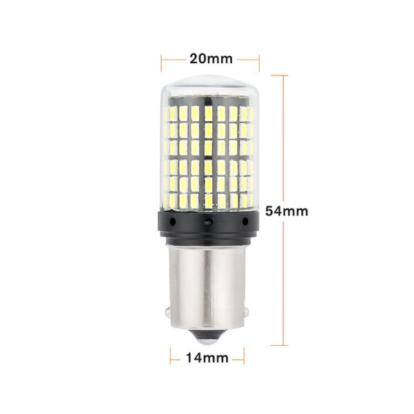 LED лампа / Цоколь 1156-144LED / CAN (ПОМАРАНЧЕВИЙ) к-кт 2шт - Зображення 12