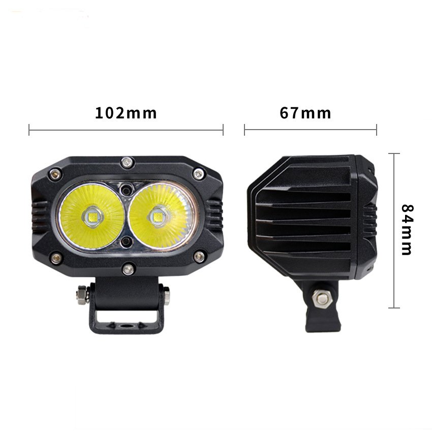 ЖОВТА світлодіодна прямокутна LED фара Мотоцикл Протитуманна фара Точкова лампа Дальнє світло, 1 шт - Зображення 12