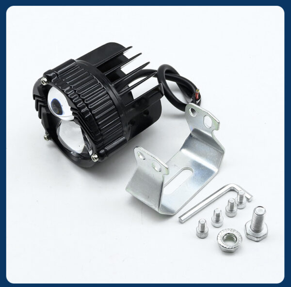Led мото фара Bi-Led кругла 40W (Біле/Біле) IP67 ближнє і дальнє світло, 1 шт - Зображення 5