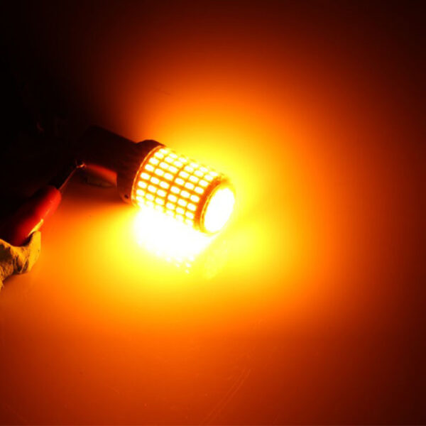 LED лампа / Цоколь 1156-144LED / CAN (ПОМАРАНЧЕВИЙ) к-кт 2шт - Зображення 2