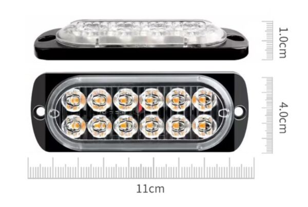 СТРОБОСКОП 12 LED 2IN1 С ПУЛЬТОМ  (ЖОВТИЙ) - Зображення 2