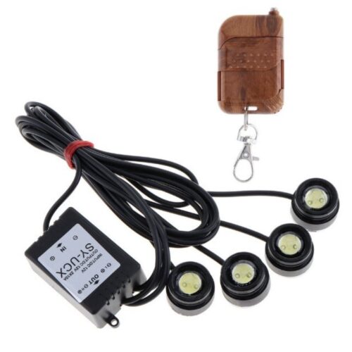 Денні ходові вогні з режимом стробоскопа Eagle Eye 4 led / ЧЕРВОНО-СИНІ